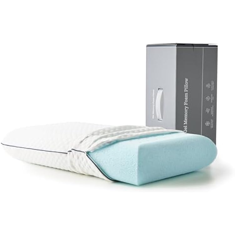 وسادة WEEKENDER Gel Memory Foam - مقاس كينغ - عبوتان - ملمس متوسط ثابت - دعم الرقبة والكتف - لمن ينامون على الظهر والجانب - أساسيات المنزل والفندق والمستشفى