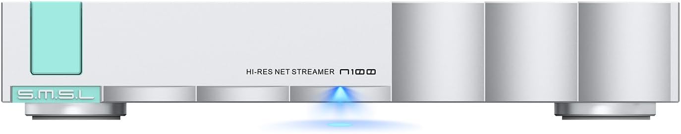 يدعم فك تشفير SMSL N100 Hi-Res Network Streamer MQA توصيل مخرج VOLUMIO Tidal وQOBUZ البصري/المحوري/AES/EBU/USB، الإدخال USB2.0/USB3.0/LAN/WiFi، نظام بث الصوت الاستريو للمسرح المنزلي
